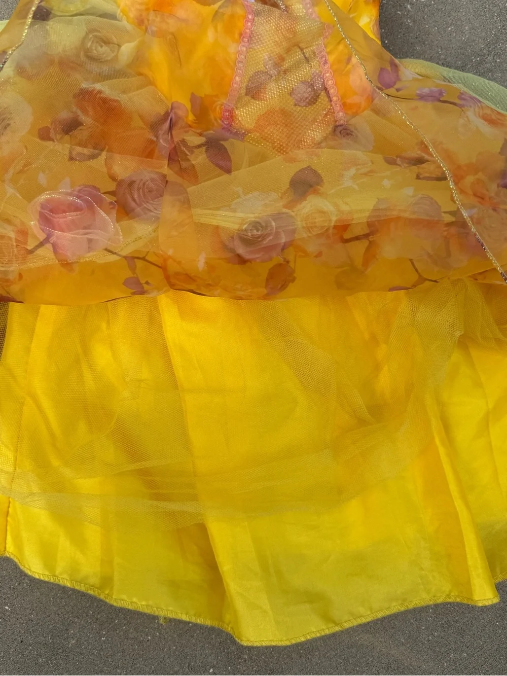 Disney Belle Costume Dress Yellow Ball Gown Beauty and the Beast Princess Sz 2
